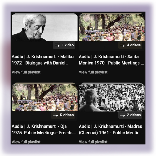 Krishnamurti on YouTube | theselfandsoul.com
