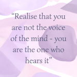 “You are not the voice of your mind..." Jiddu Krishnamurti quote | theselfandsoul.com